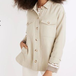 Madewell Waffleback Branner Shirt-Jacket in Faded Seagrass, Medium